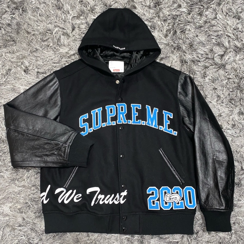 SUPREME FW2020 King Varsity Hooded Jacket